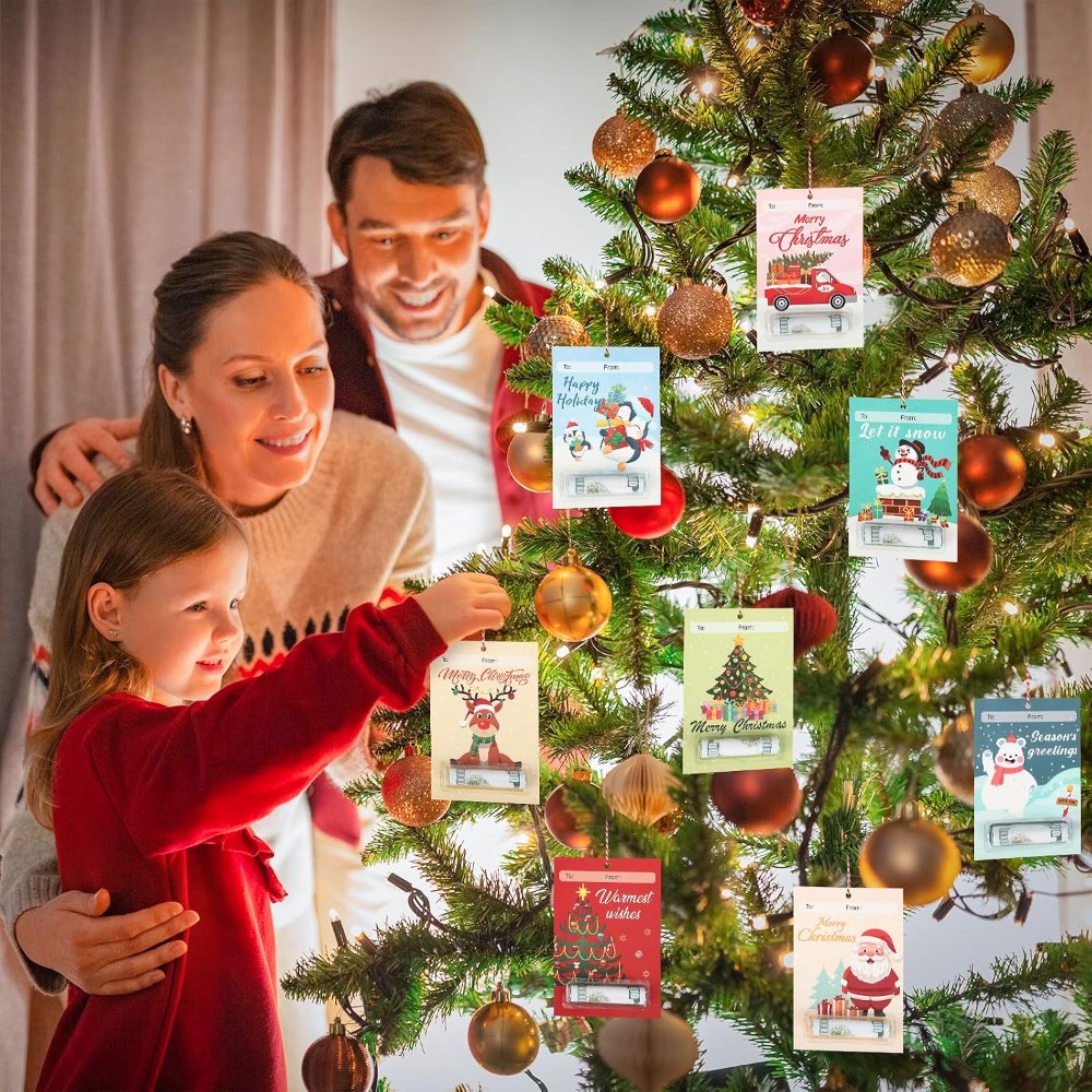 Merry Christmas Money Cards Ornaments with Plastic Cover, view 4