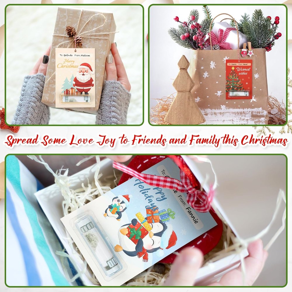 Merry Christmas Money Cards Ornaments with Plastic Cover, detail 6