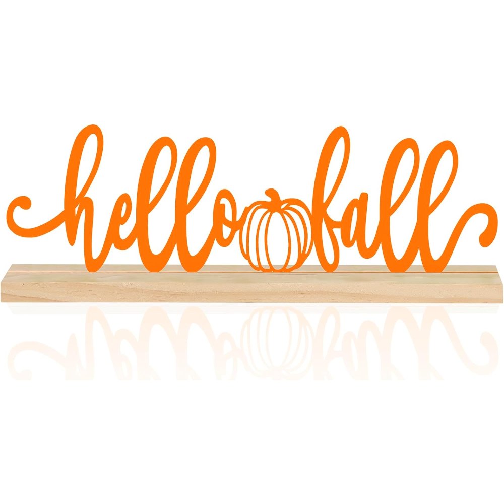Metal Hello Fall Sign
