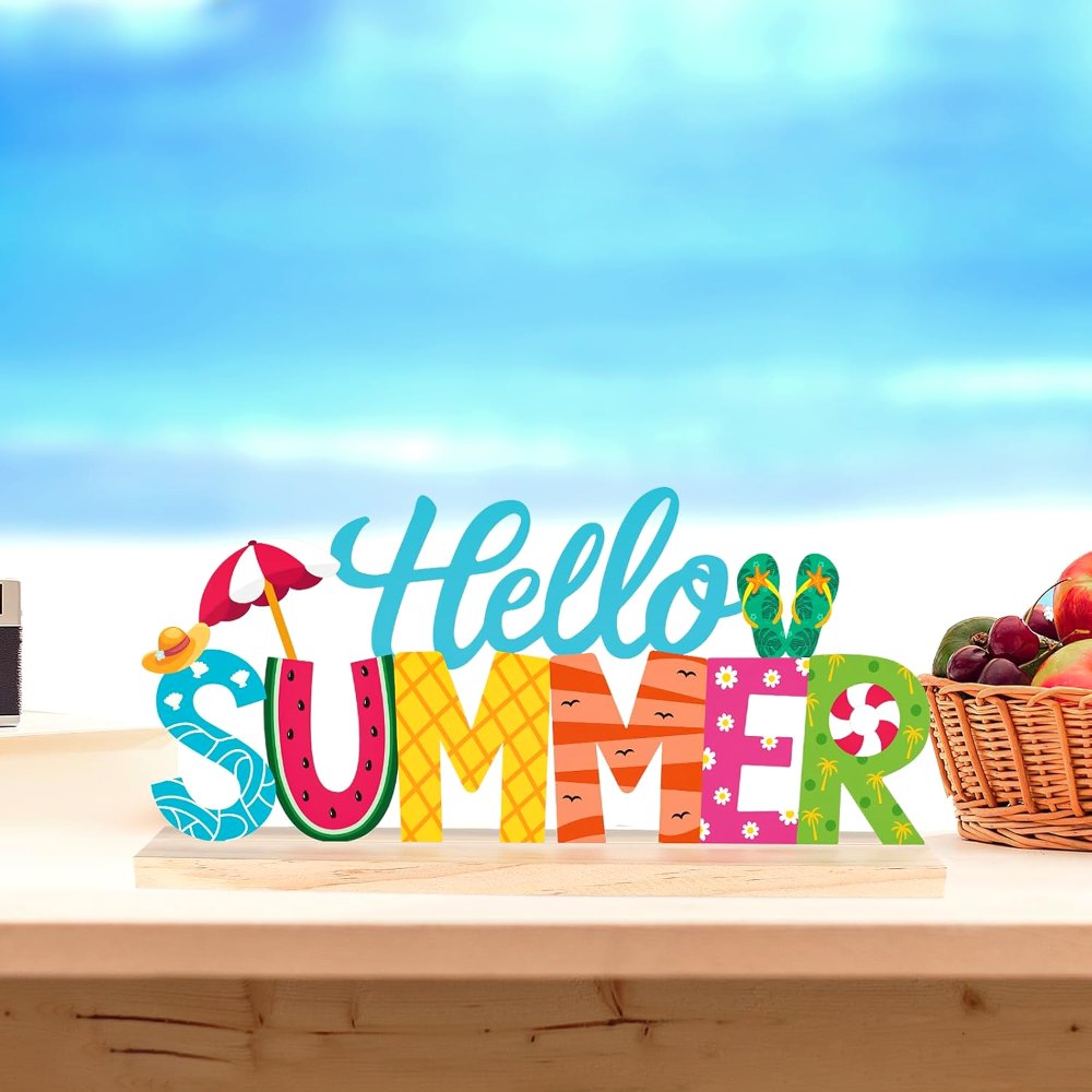 Metal Hello Summer Sign, view 3