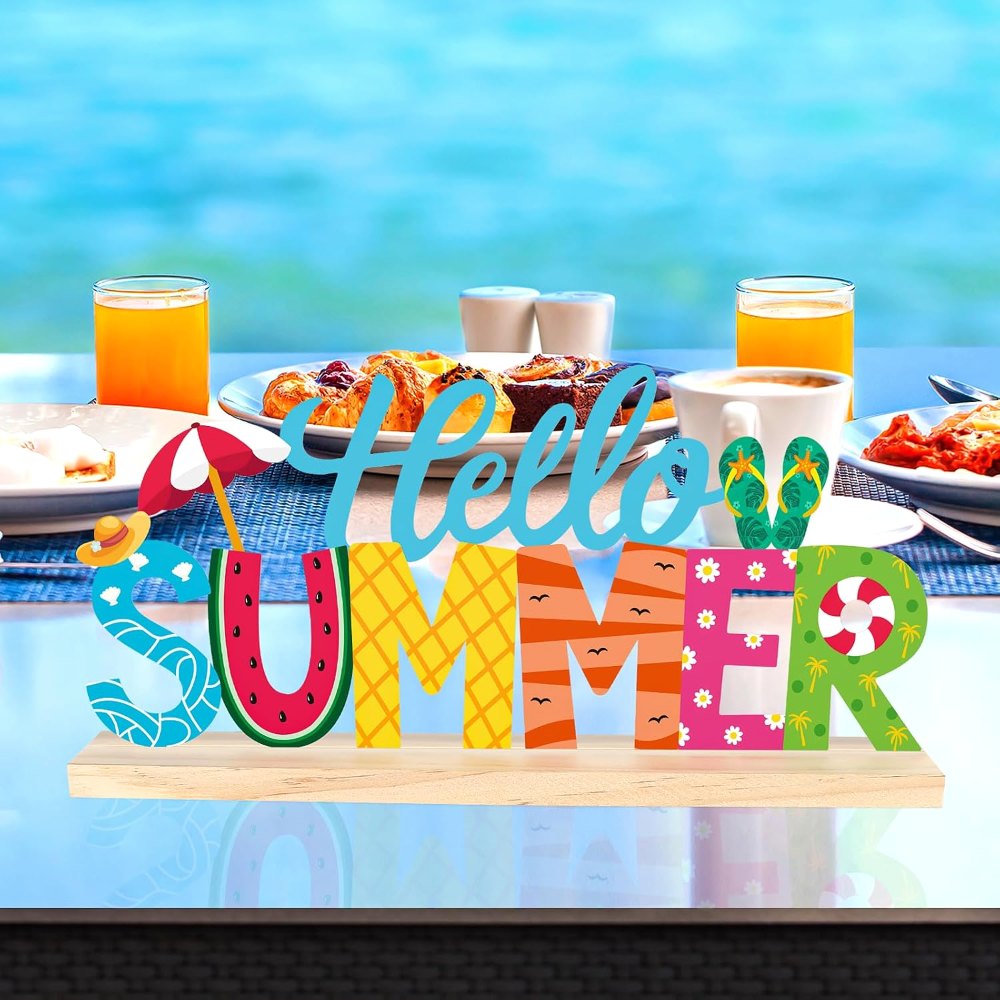 Metal Hello Summer Sign, view 7