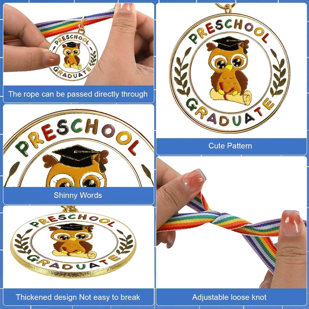 Metal Preschool Graduation Medal with Graduation Honor, view 4
