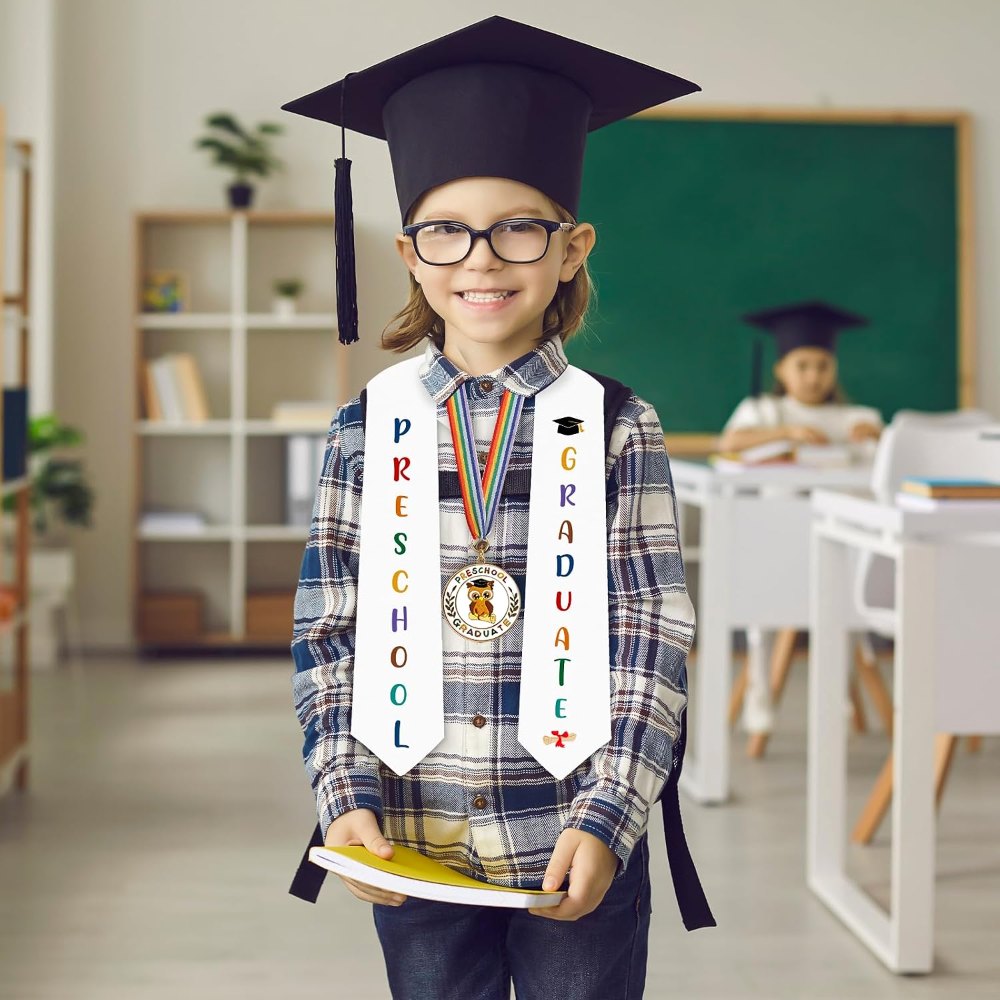 Metal Preschool Graduation Medal with Graduation Honor, view 6