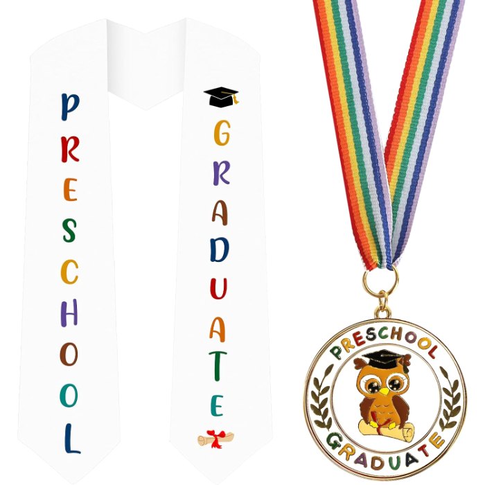 Metal Preschool Graduation Medal with Graduation Honor