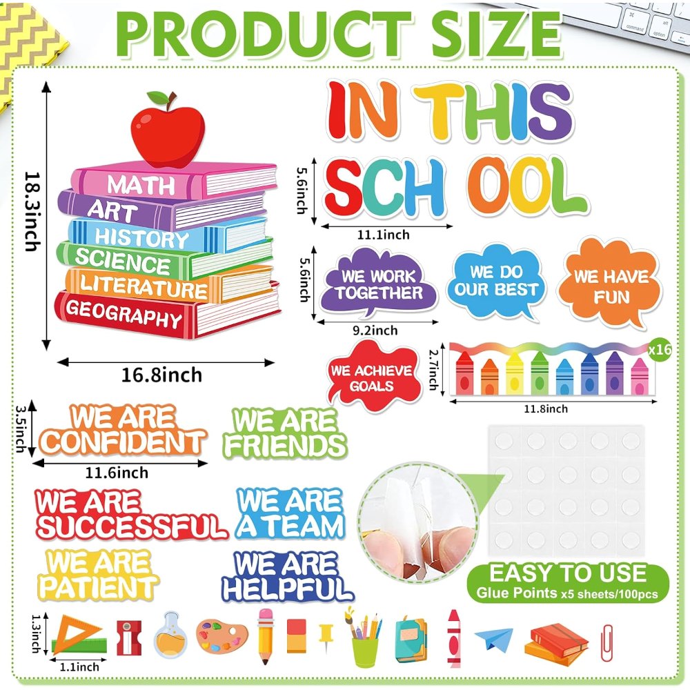 Motivational Bulletin Board Set Positive Classroom Decor, view 2
