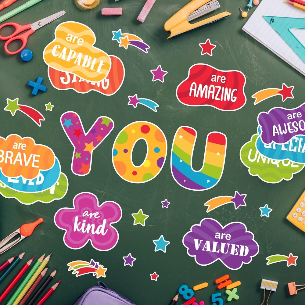 Motivational Inspirational Bulletin Board Decorations Set, 37 pieces, view 5