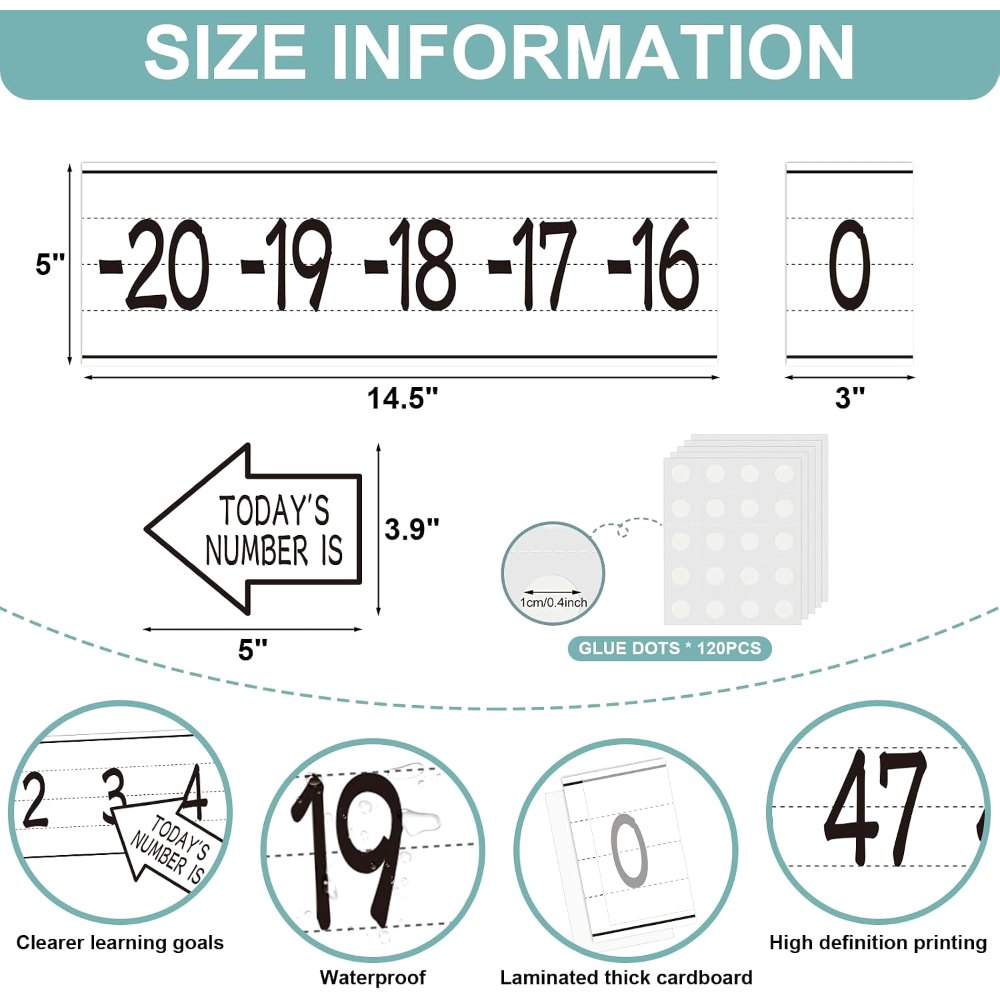 Number Line for Classroom Wall Bulletin Board Borders, view 2