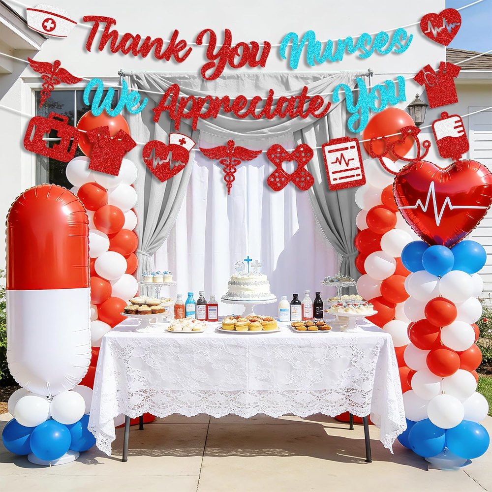 Nurses Week Decorations 2026 Glitter Thank You Nurses We, view 4
