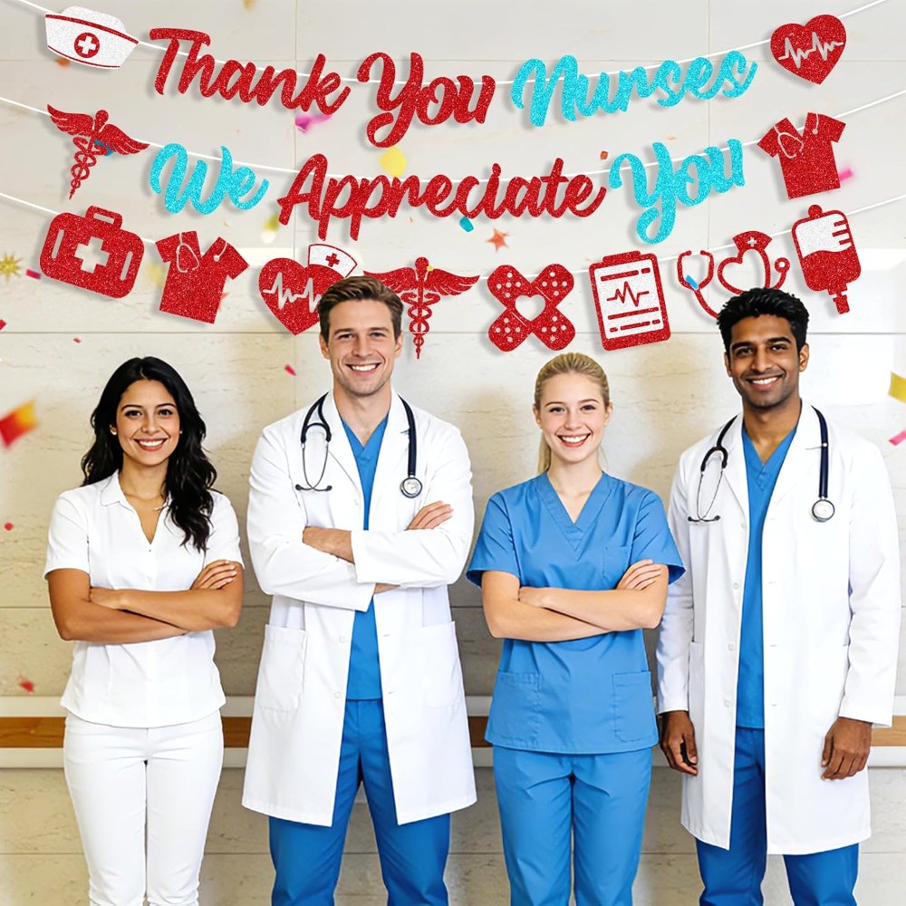 Nurses Week Decorations 2026 Glitter Thank You Nurses We, view 5