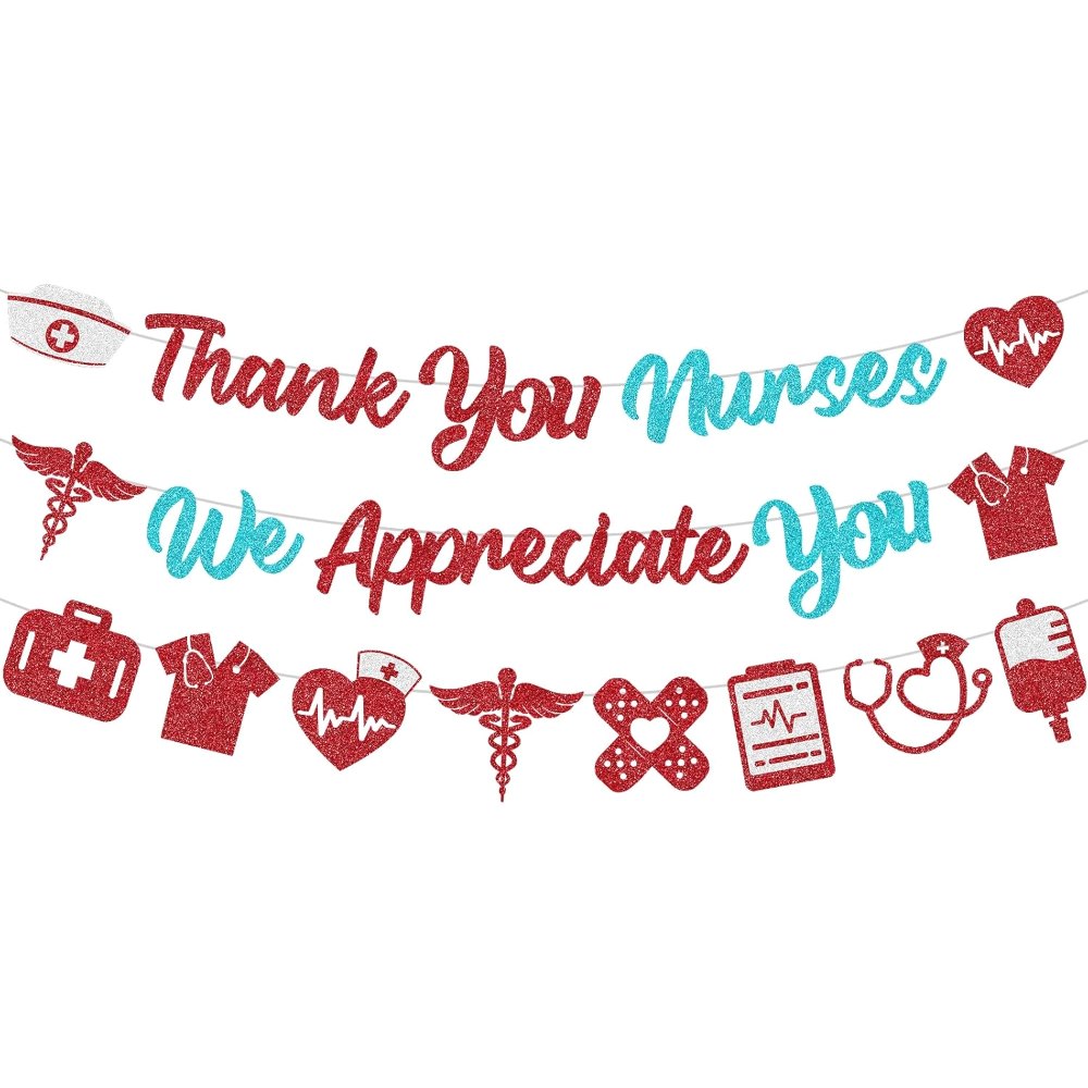 Nurses Week Decorations 2026 Glitter Thank You Nurses We