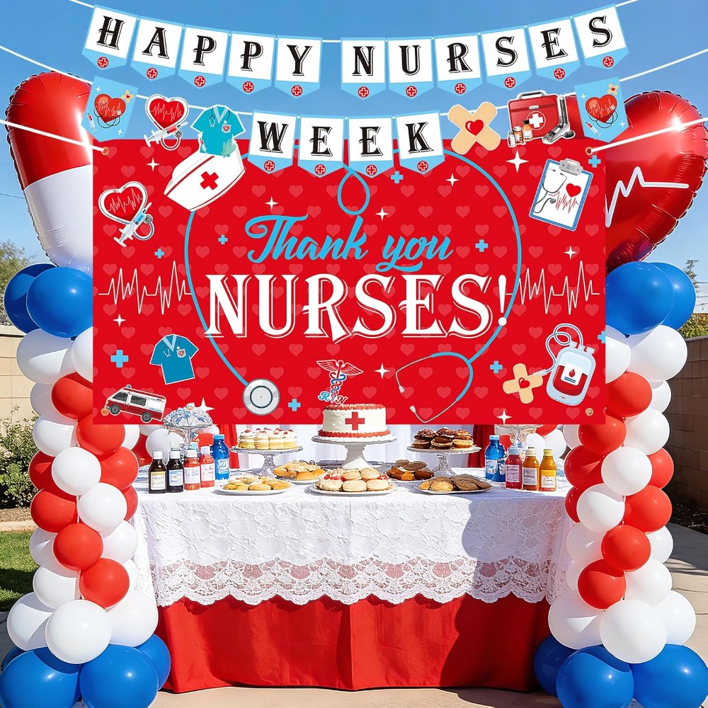 Nurses Week Decorations 2026 Thank You Nurses Banner, view 4