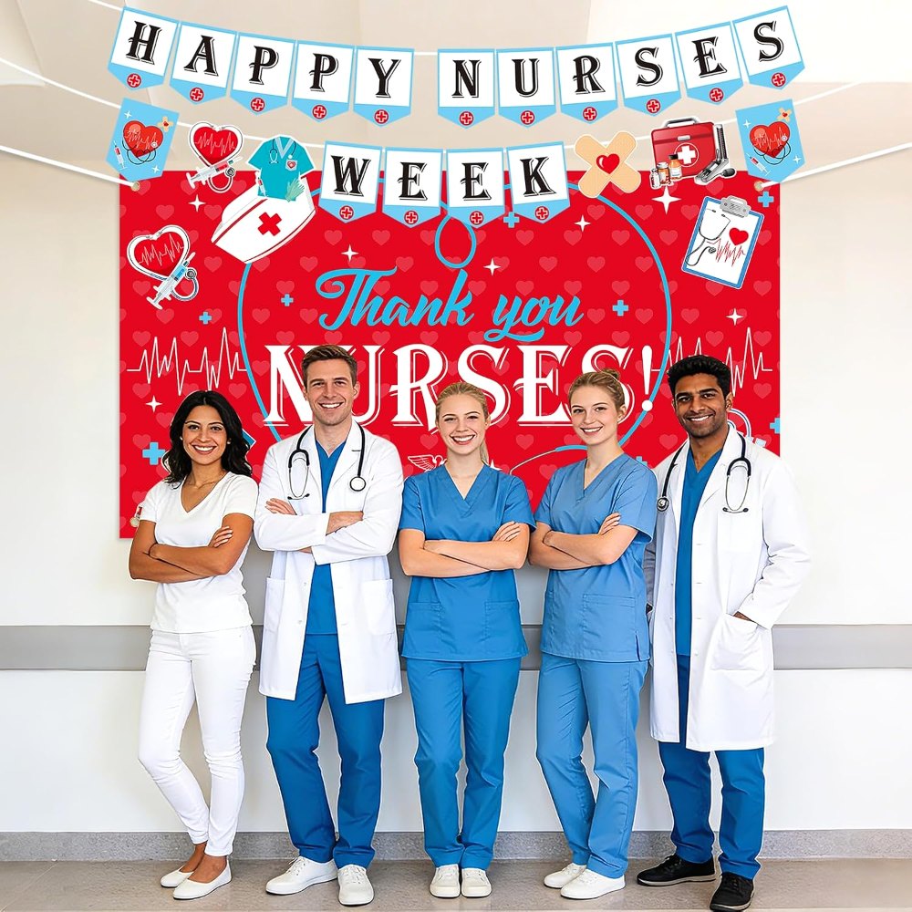 Nurses Week Decorations 2026 Thank You Nurses Banner, view 5