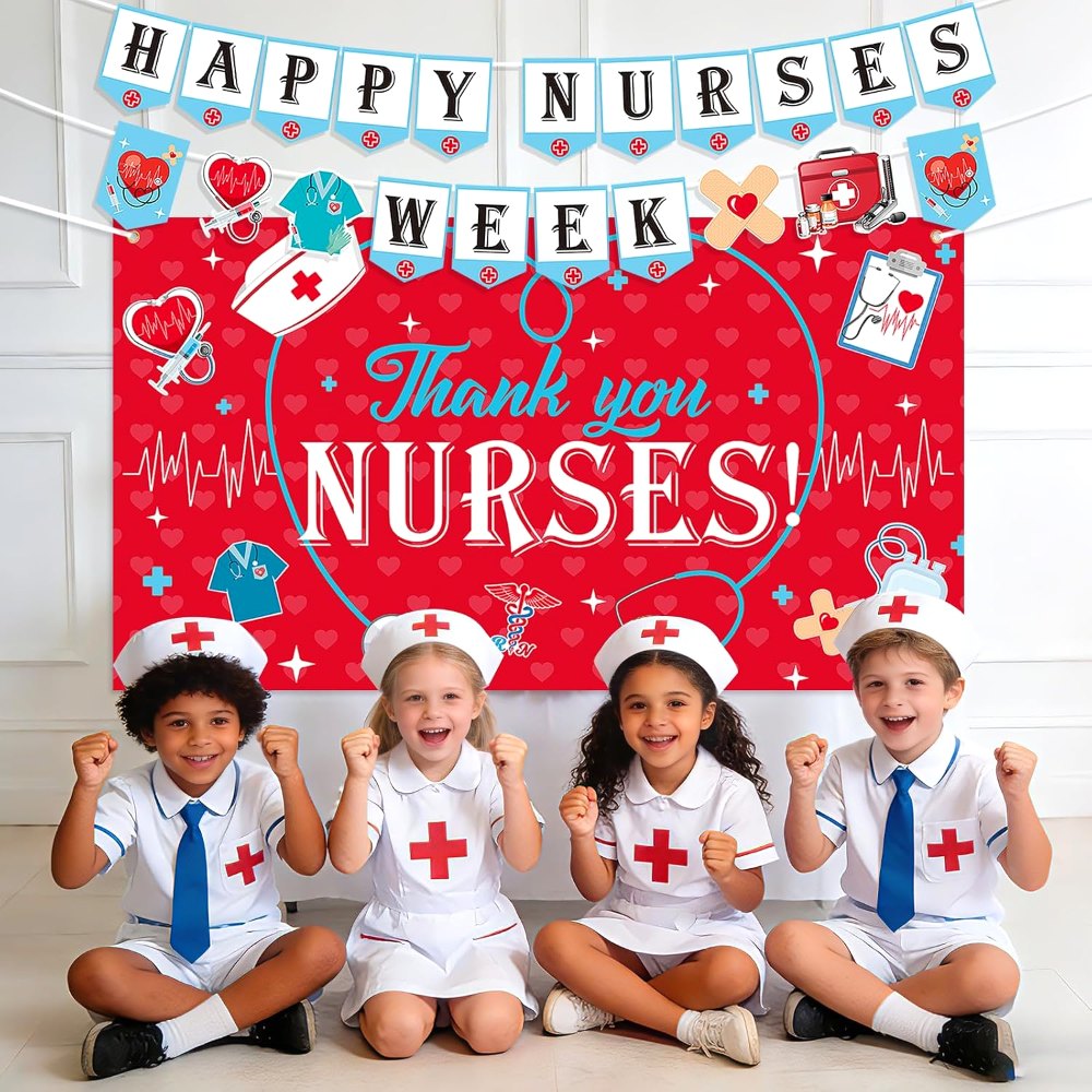 Nurses Week Decorations 2026 Thank You Nurses Banner, view 6