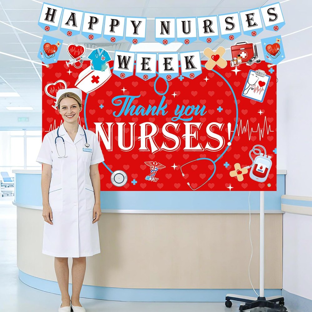 Nurses Week Decorations 2026 Thank You Nurses Banner, view 7