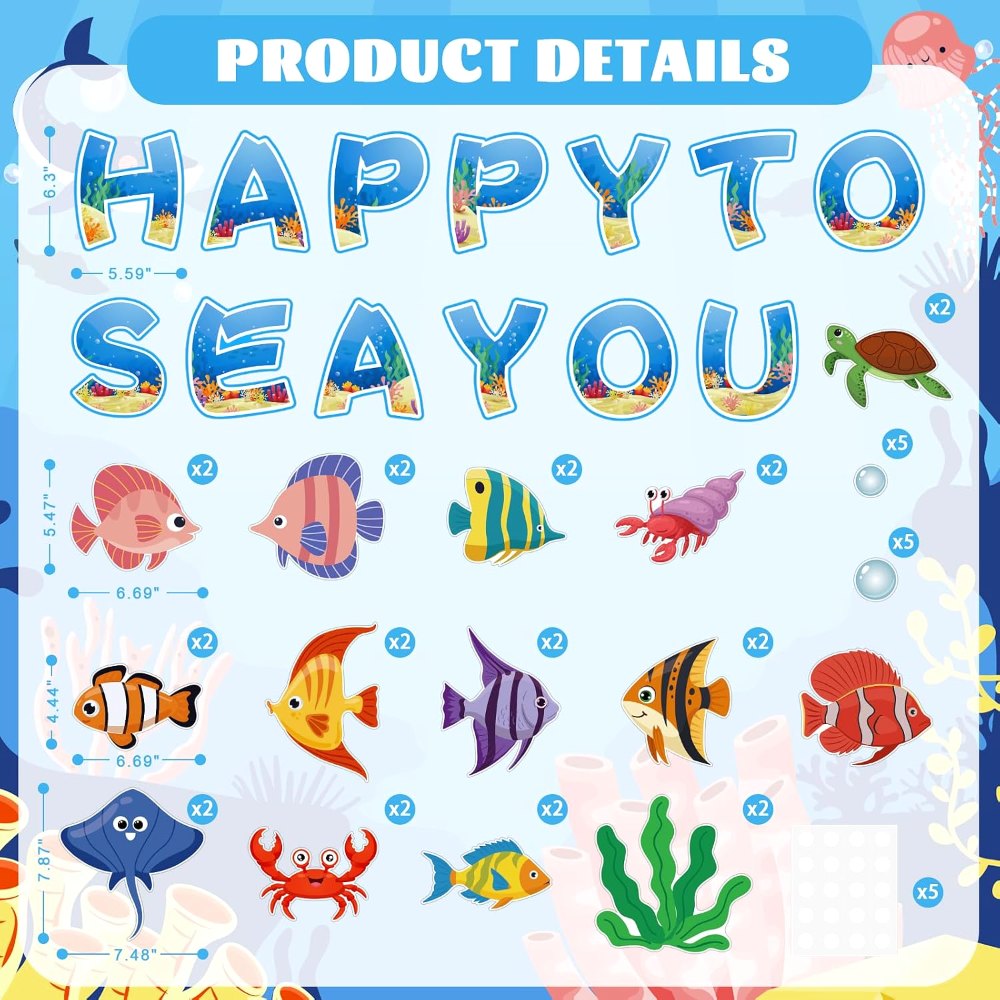 Ocean Bulletin Board Decorations Under The Sea, view 2