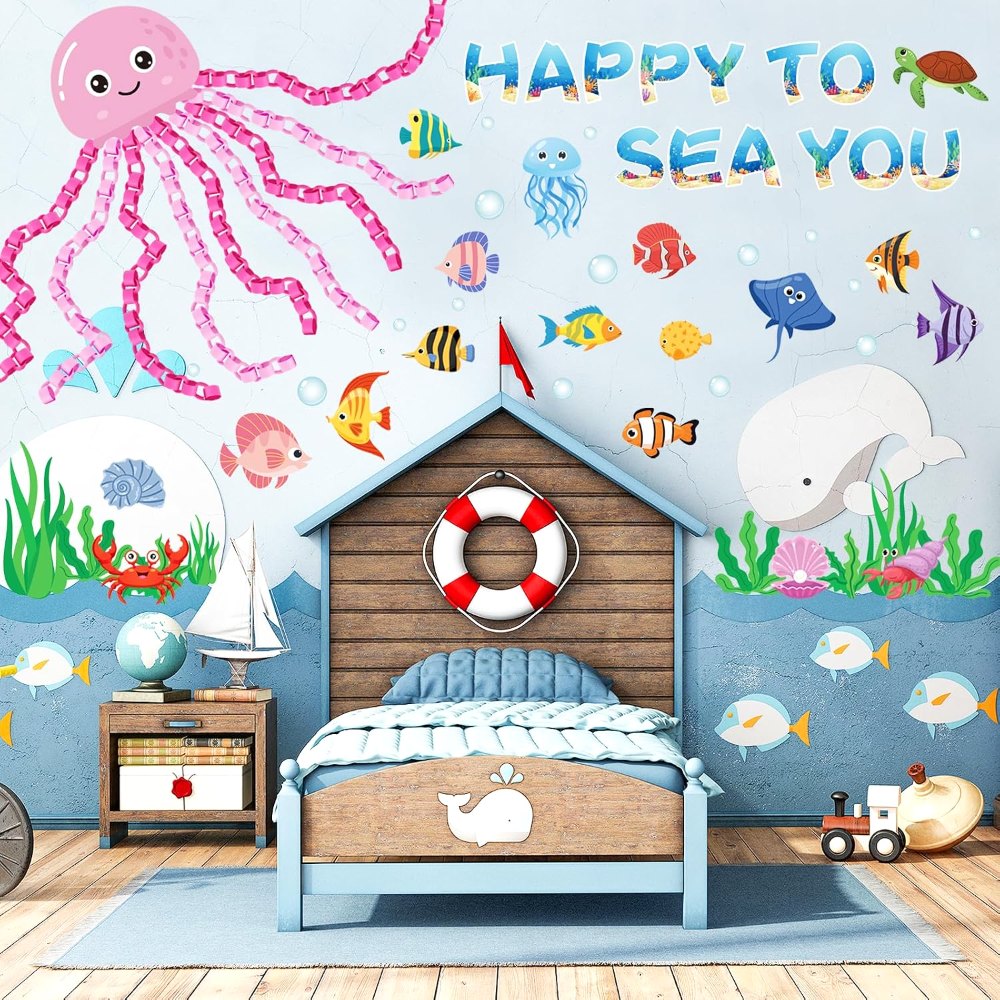 Ocean Bulletin Board Decorations Under the Sea Classroom, detail 7