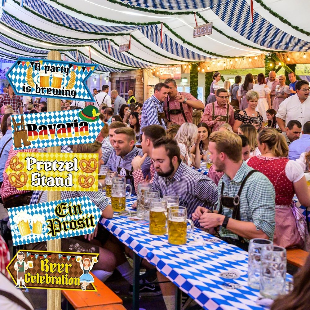 Oktoberfest Decorations Party Signs Set of 20, view 6