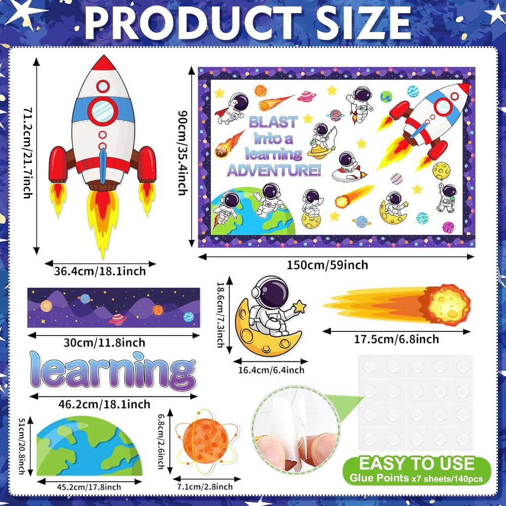 Outer Space Bulletin Board Decorations Astronaut Space, view 2