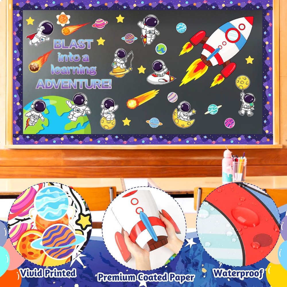 Outer Space Bulletin Board Decorations Astronaut Space, view 3