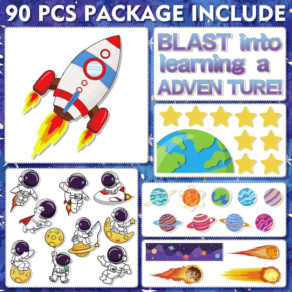 Outer Space Bulletin Board Decorations Astronaut Space, view 6