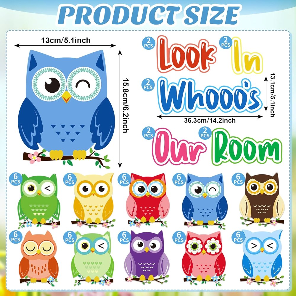 Owl Bulletin Board Decorations Set Owl Classroom Decor, view 2