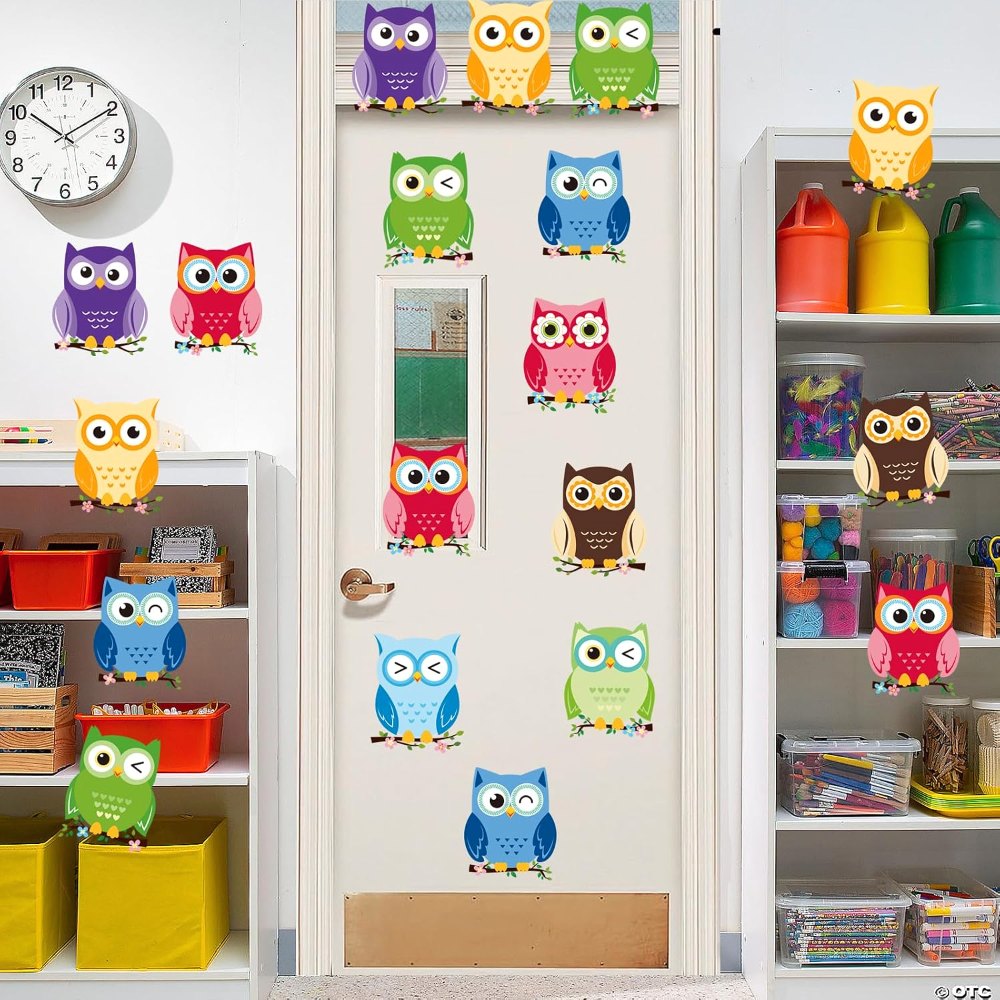 Owl Cutouts Colorful Owl Bulletin Board Decor Owls Name, detail 7