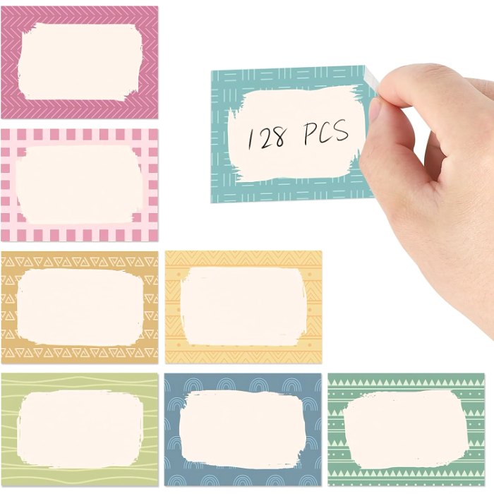 Pastel Name Tag Stickers for Classroom Student Desk