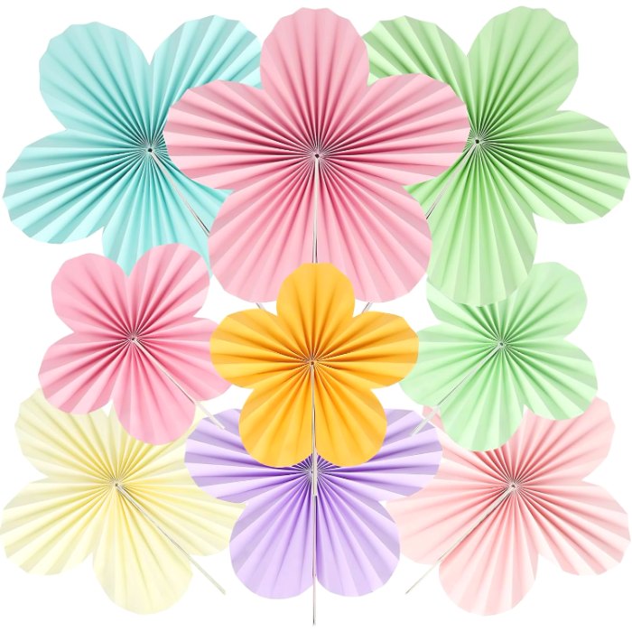 Pastel Paper Flowers Decorations for Party Wall Classroom