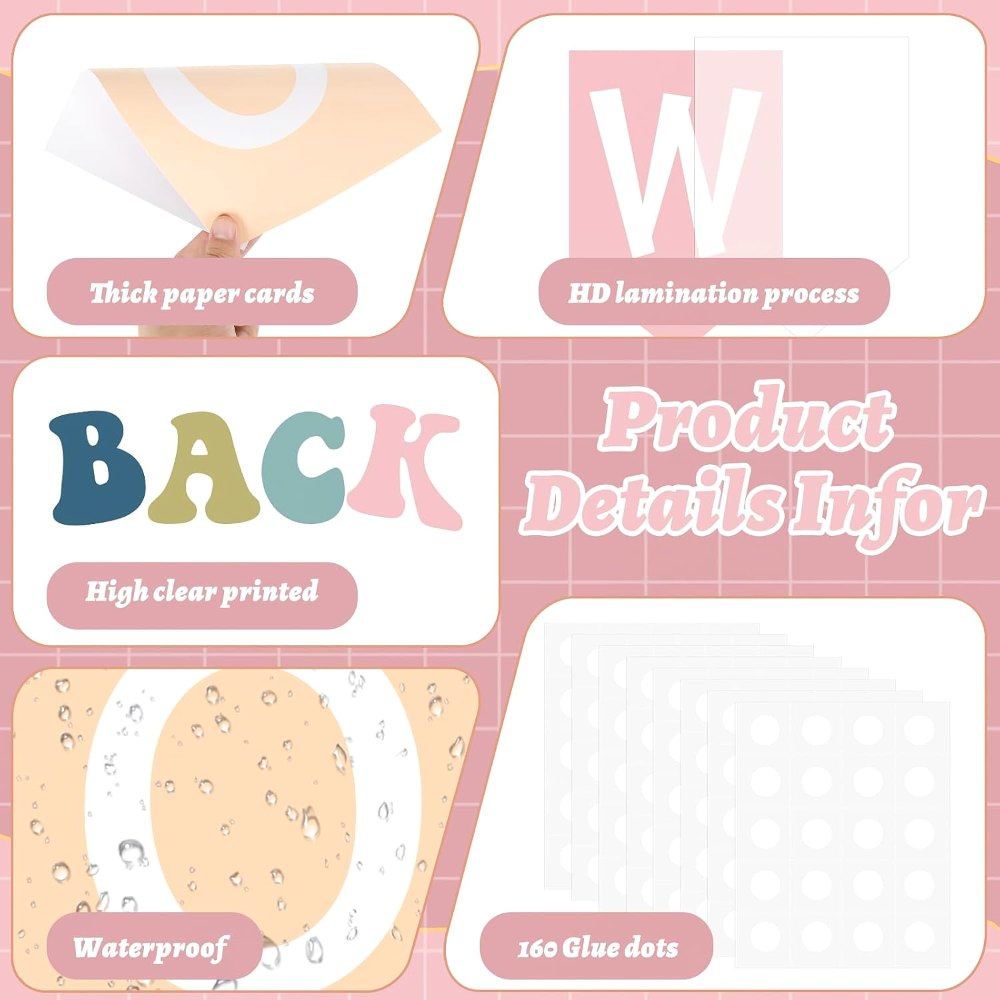 Pastel Welcome Back to School Bulletin Board Decor Set of, view 3