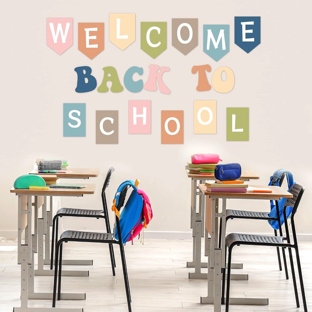 Pastel Welcome Back to School Bulletin Board Decor Set of, view 5