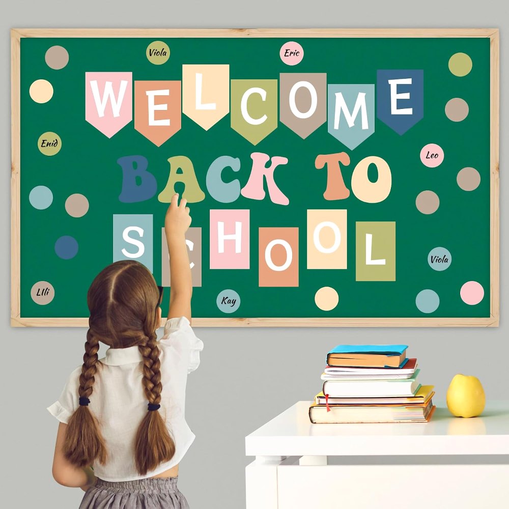Pastel Welcome Back to School Bulletin Board Decor Set of, view 6