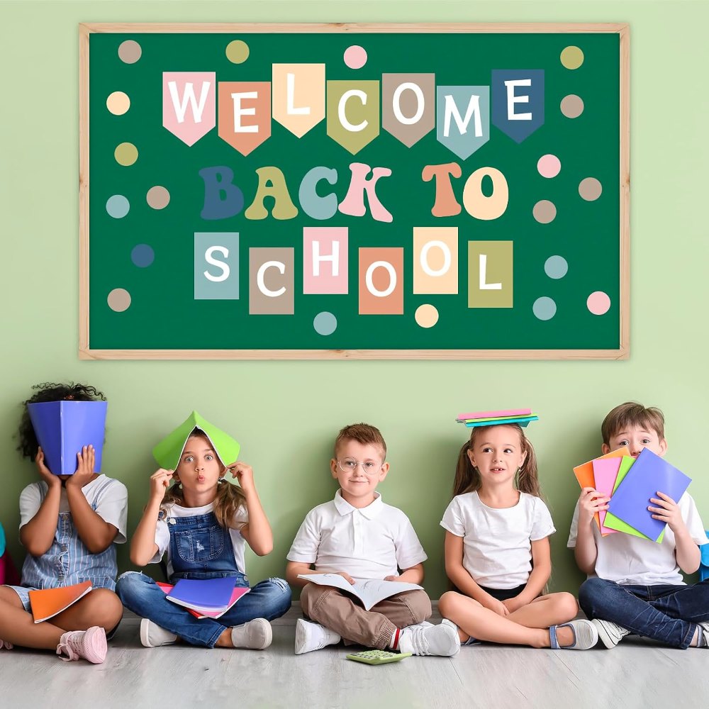 Pastel Welcome Back to School Bulletin Board Decor Set of, view 7