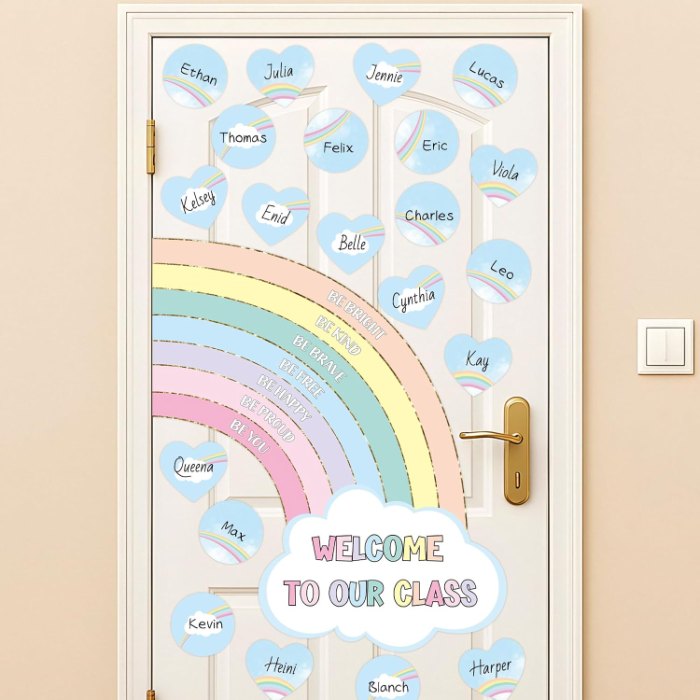 Pastel Welcome Back to School Bulletin Board Decorations