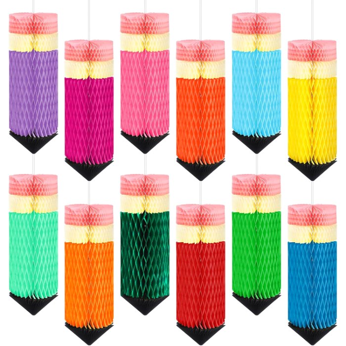 Pencil Hanging Honeycombs Classroom Decor - Back to