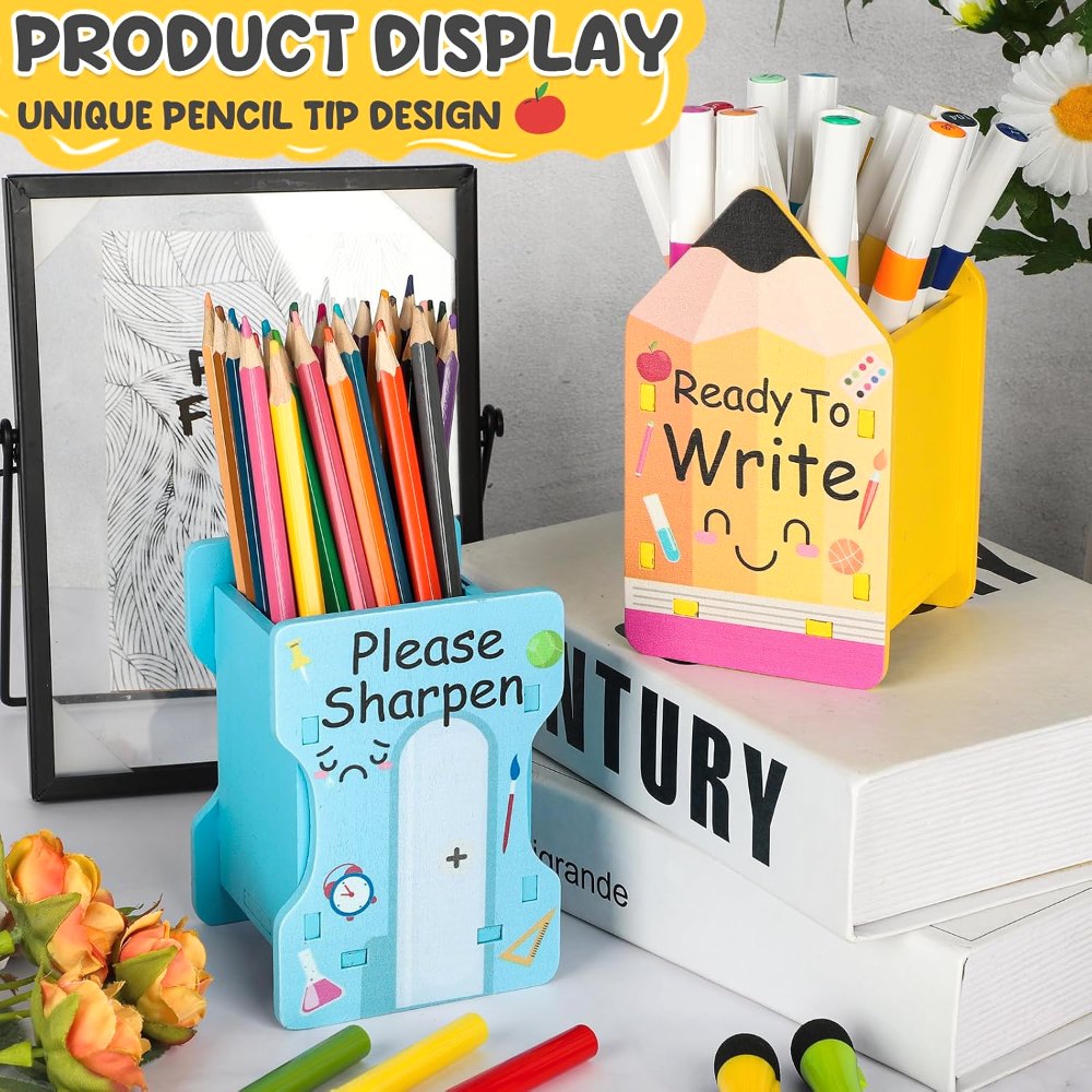 Pencil Shaped Pencil Holder Sharp and Dull Pencil Holder, view 4
