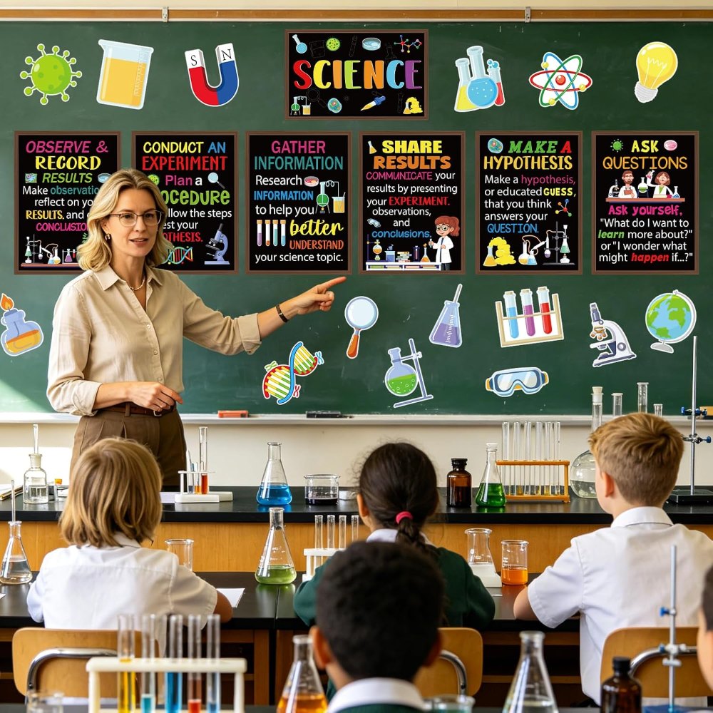 Science Posters Scientist Bulletin Board Set Science, view 4