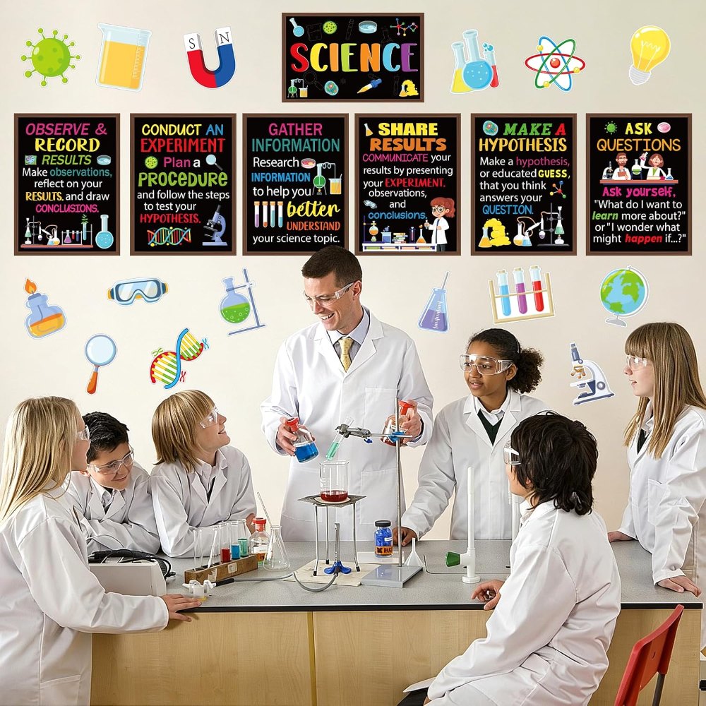 Science Posters Scientist Bulletin Board Set Science, view 5
