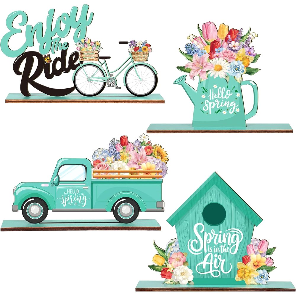Spring Decorations for Home Hello Spring Easter Wooden