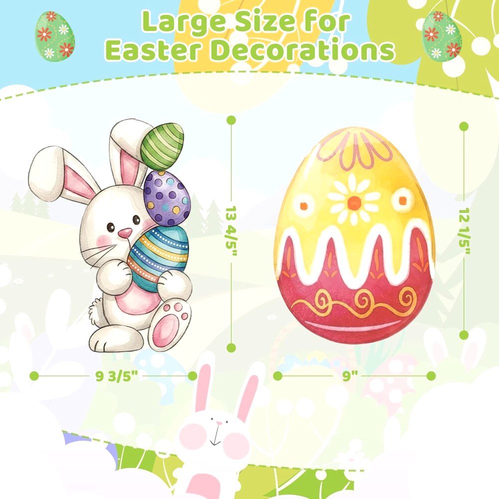 Spring Easter Egg Bunny Cutouts Decorations Cardboard, view 2