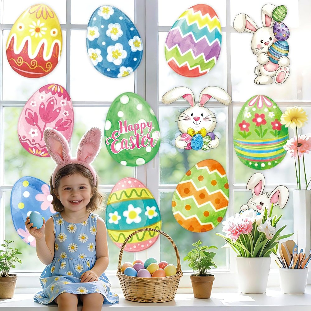 Spring Easter Egg Bunny Cutouts Decorations Cardboard, view 4