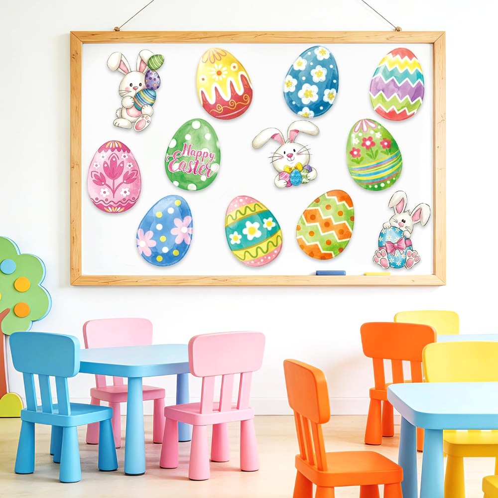 Spring Easter Egg Bunny Cutouts Decorations Cardboard, view 6