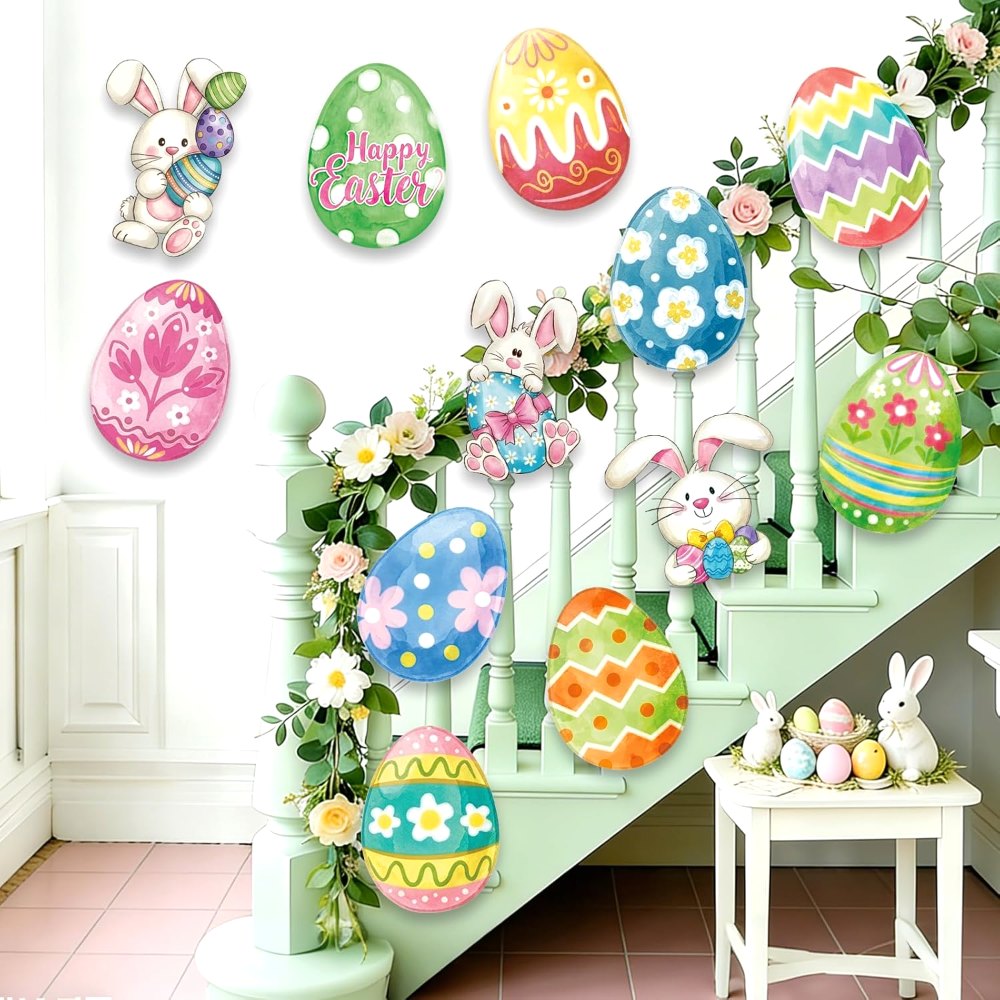 Spring Easter Egg Bunny Cutouts Decorations Cardboard, view 7