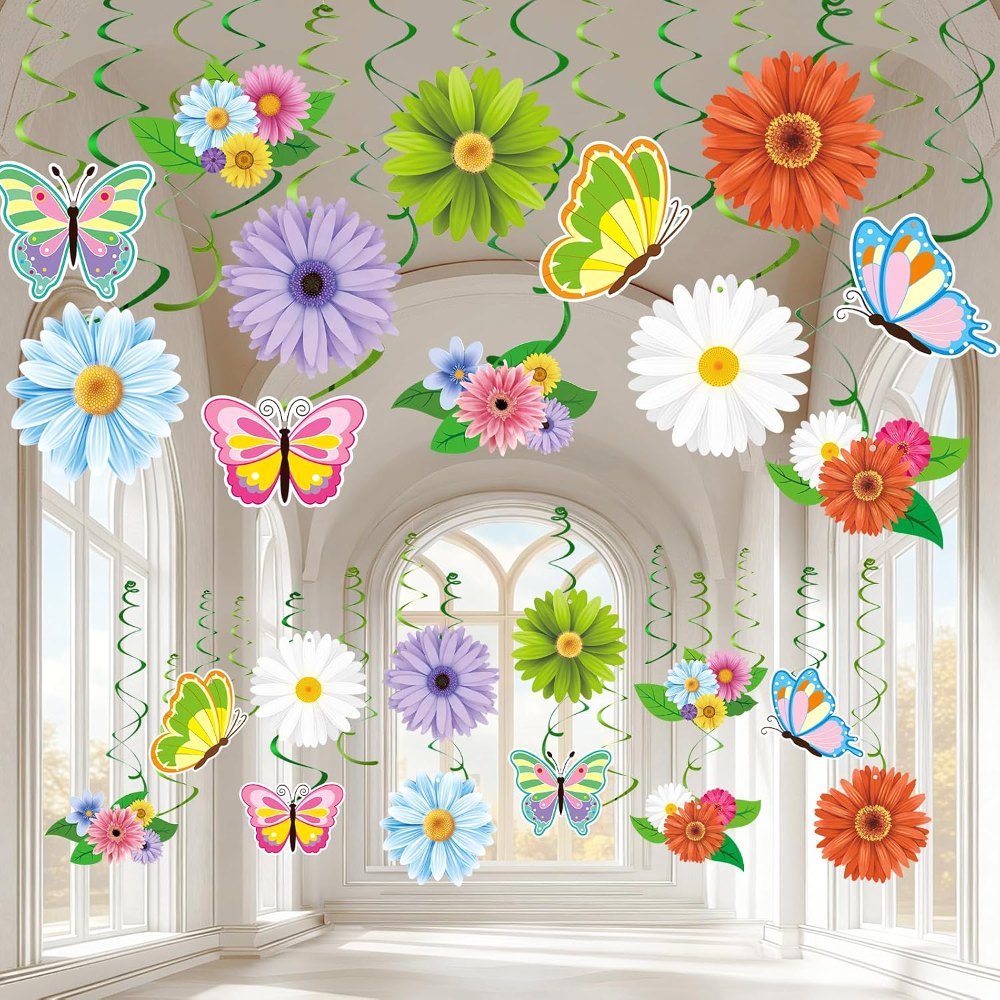 Spring Hanging Swirl Decorations for Home Flower
