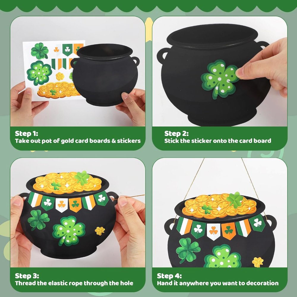 St. Patrick's Day Crafts for Kids 24 Packs Pot of Gold, view 3