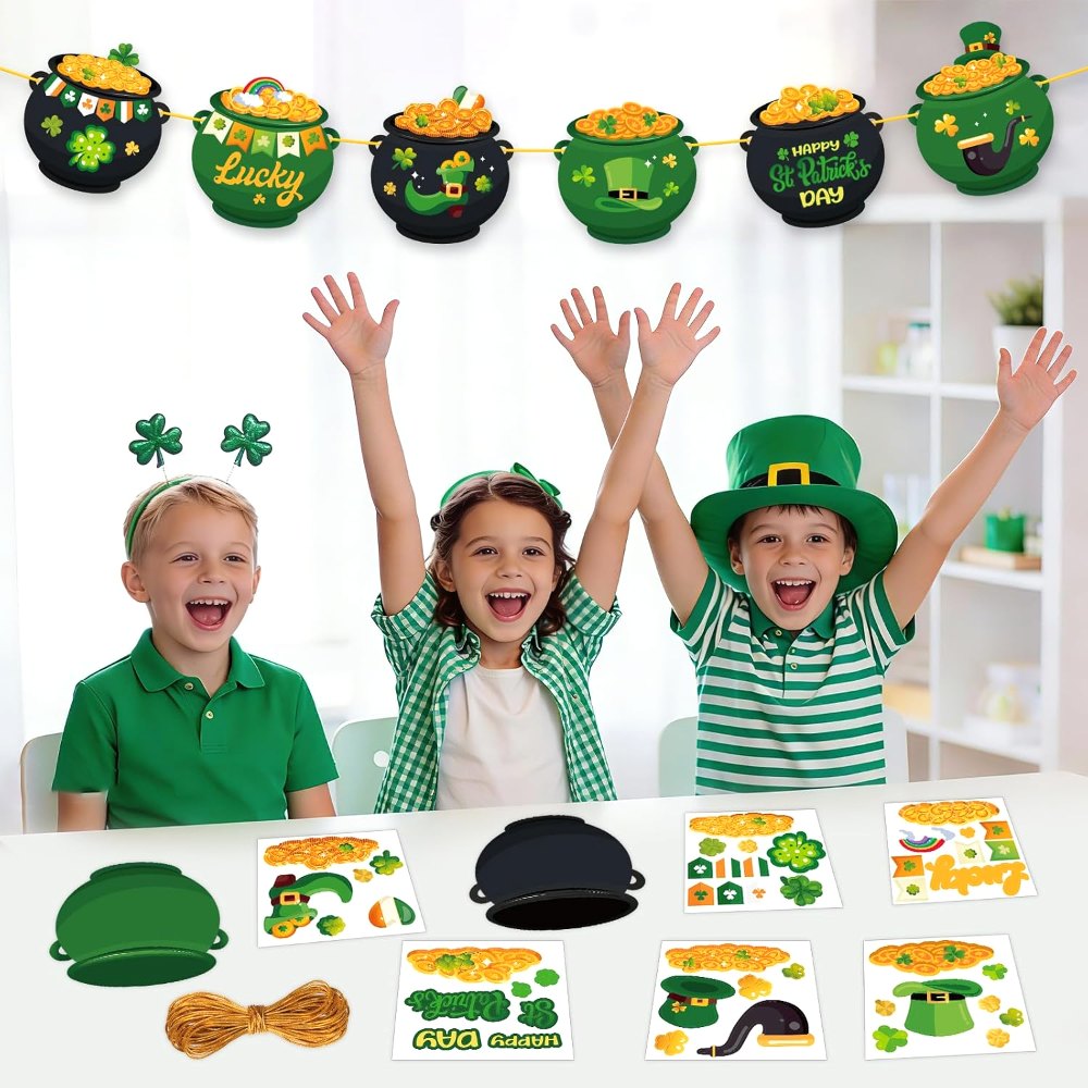 St. Patrick's Day Crafts for Kids 24 Packs Pot of Gold, view 4