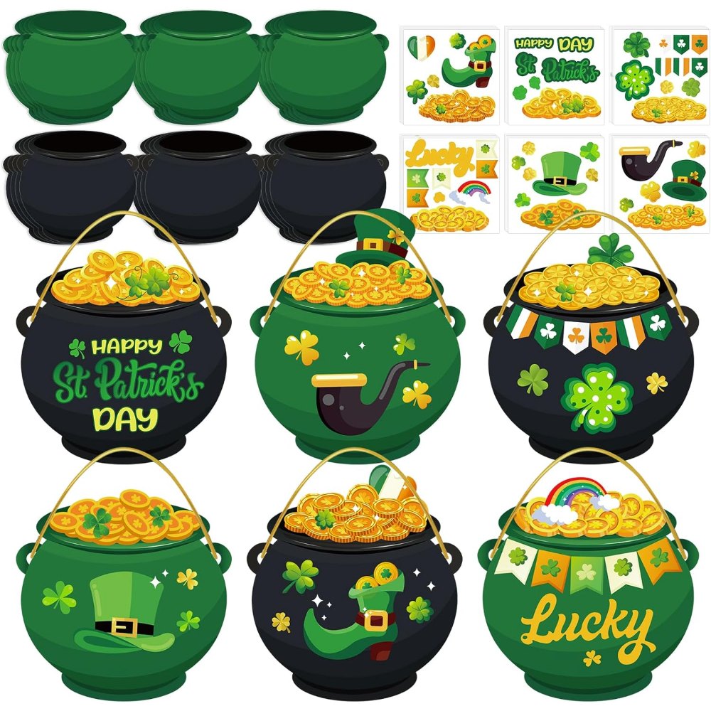 St. Patrick's Day Crafts for Kids 24 Packs Pot of Gold