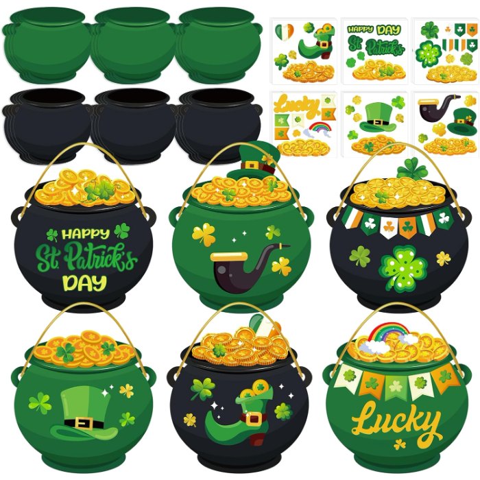 St. Patrick's Day Crafts for Kids 24 Packs Pot of Gold