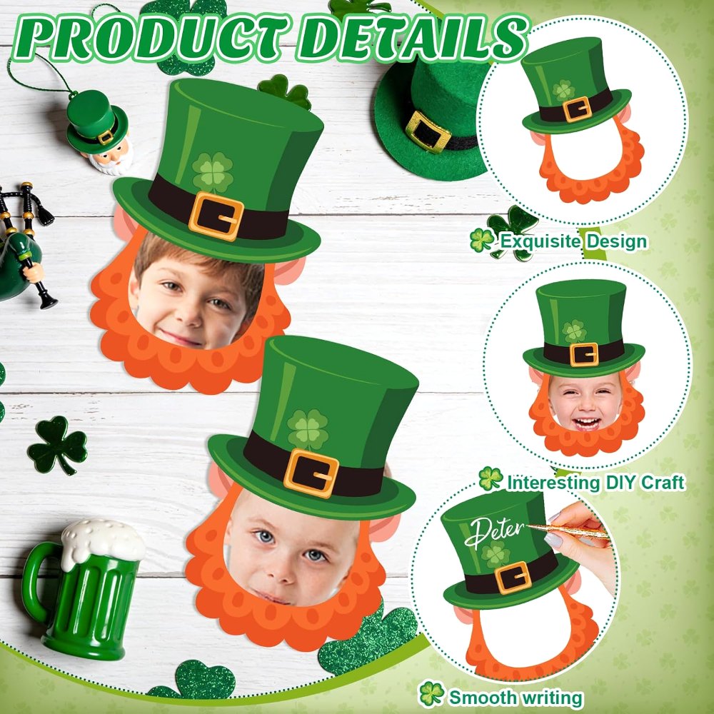 St. Patrick's Day Cutouts Leprechaun Hat and Beard, view 3