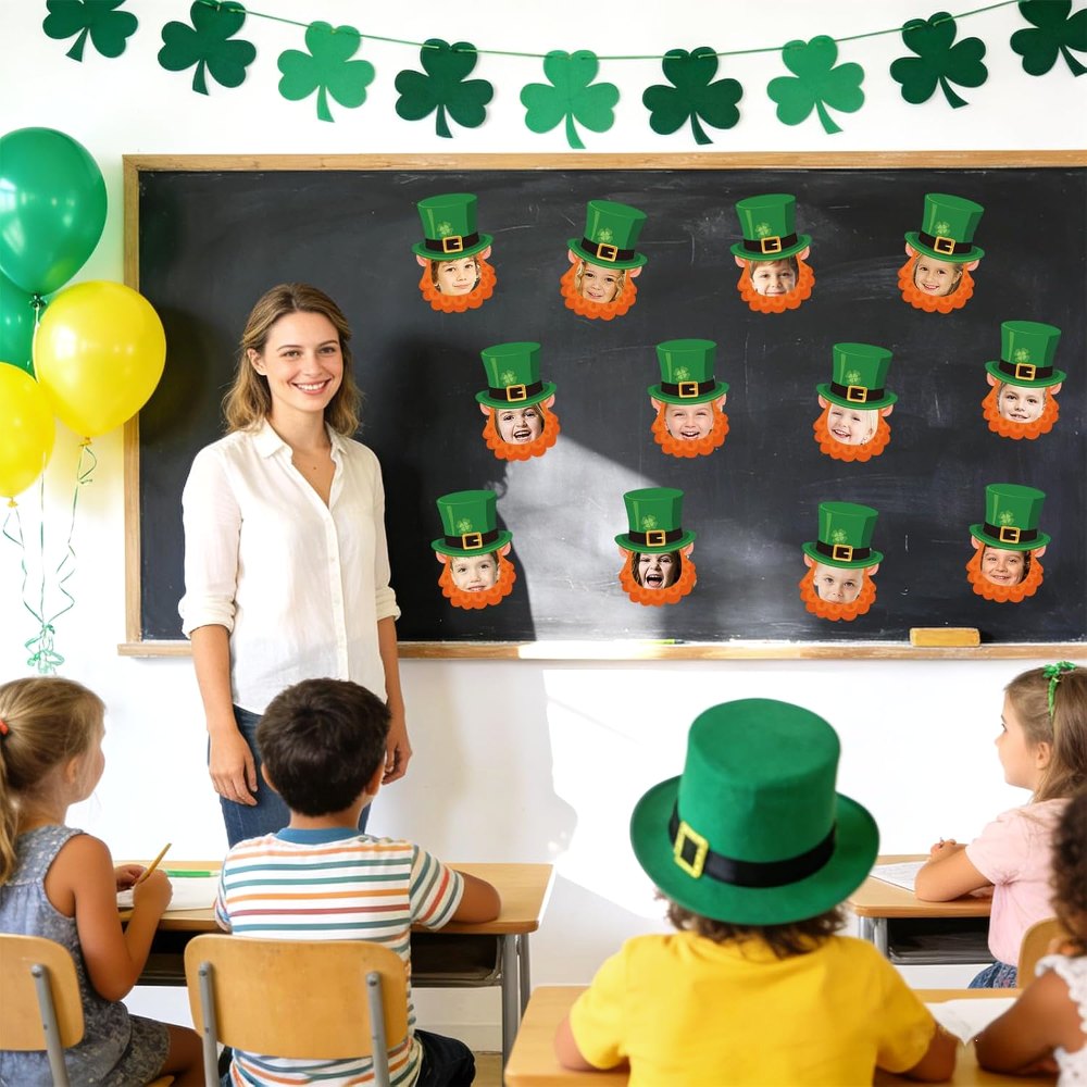 St. Patrick's Day Cutouts Leprechaun Hat and Beard, view 6