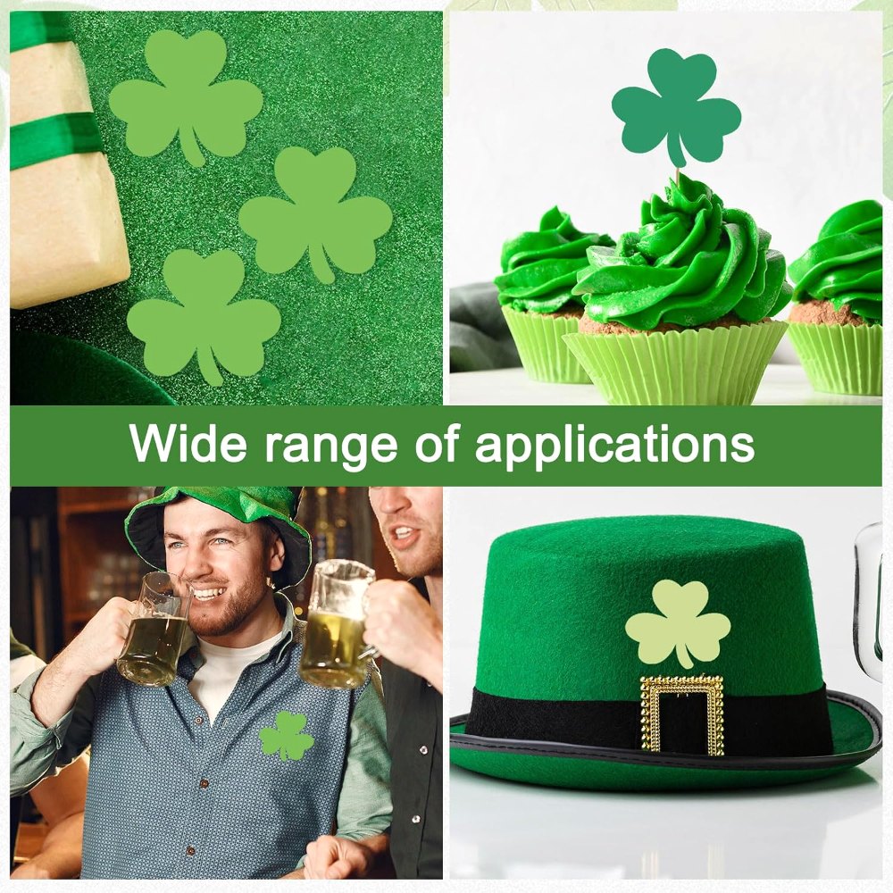 St. Patrick's Day Shamrock Stickers for St Patricks Day, 400 pieces, view 4